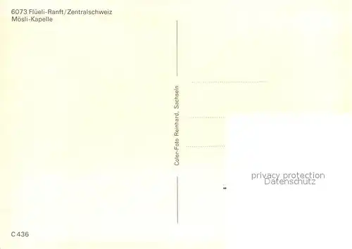AK / Ansichtskarte Flueeli Ranft Moesli Kapelle Flueeli Ranft