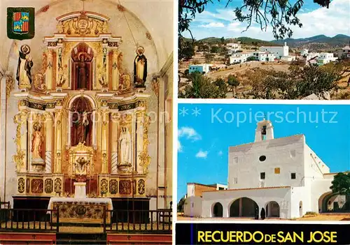 AK / Ansichtskarte Ibiza_Islas_Baleares Iglesia San Jose Retable y exteriores Ibiza_Islas_Baleares