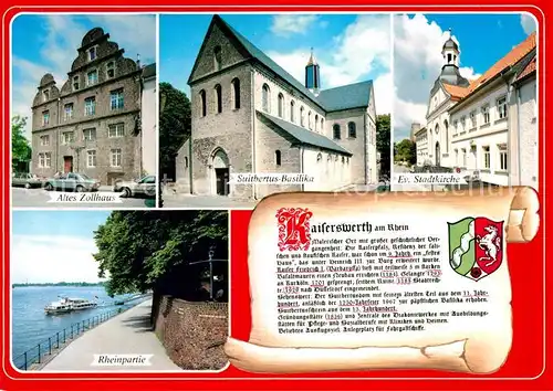AK / Ansichtskarte Kaiserswerth Altes Zollhaus Suitbertus Basilika Ev Stadtkirche Rheinpartie Kaiserswerth