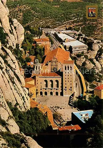 AK / Ansichtskarte Montserrat_Kloster Vista aeria de les places del Santuari Montserrat_Kloster