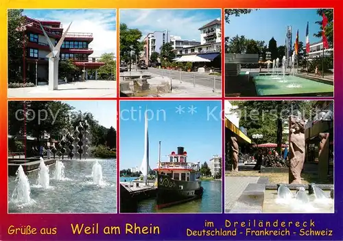 AK / Ansichtskarte Weil_am_Rhein Teilansichten Wasserspiele Rheinpartie  Weil_am_Rhein