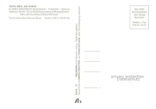 AK / Ansichtskarte Weil_am_Rhein Teilansichten Wasserspiele Rheinpartie  Weil_am_Rhein