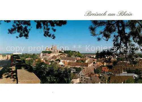 AK / Ansichtskarte Breisach_Rhein Panoramablick vom Eckartsberg mit Stadtblick und Stephansmuenster Breisach Rhein