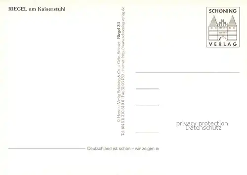 AK / Ansichtskarte Riegel_Kaiserstuhl Ortsmotive Kirche Eisenbahn Riegel_Kaiserstuhl