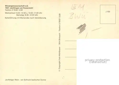 AK / Ansichtskarte Jechtingen Panorama Fachwerkhaeuser Wandteller Jechtingen