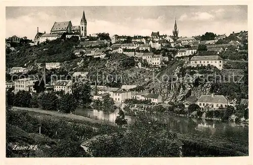 AK / Ansichtskarte Znaim Flusspartie Znaim