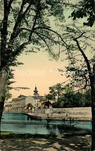 AK / Ansichtskarte Budweis_Suedboehmen Flusspartie Budweis Suedboehmen