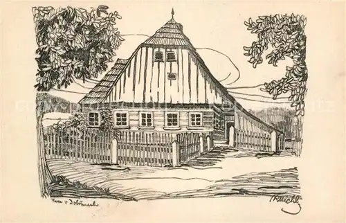 AK / Ansichtskarte Orlickych_Hor Horach Bauernhaus Kuenstlerkarte  Orlickych Hor