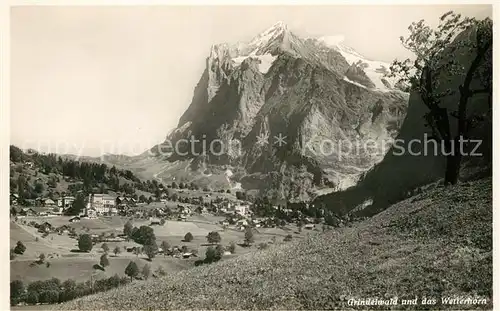 AK / Ansichtskarte Grindelwald mit Wetterhorn Grindelwald