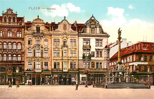 AK / Ansichtskarte Plzen_Pilsen Namesti Plzen Pilsen