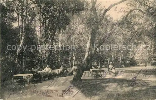 AK / Ansichtskarte Franzensbad_Tschechien Stadtpark  Franzensbad_Tschechien