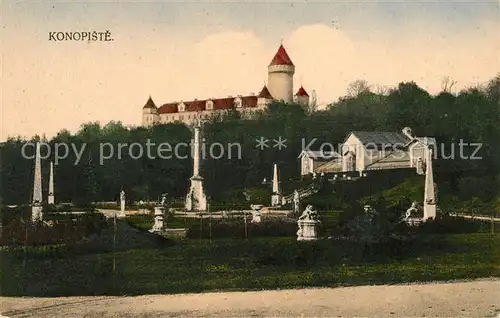 AK / Ansichtskarte Konopiste_Tschechien Schloss Park Konopiste_Tschechien