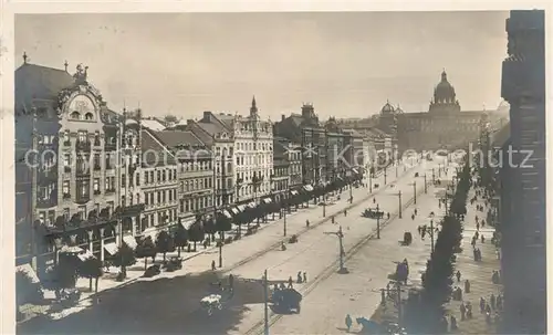 AK / Ansichtskarte Prag_Prahy_Prague Wenzelsplatz Prag_Prahy_Prague