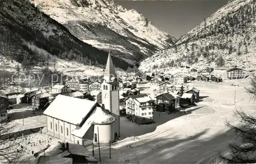 AK / Ansichtskarte Saas_Almagell Winterlandschaft Saas Almagell