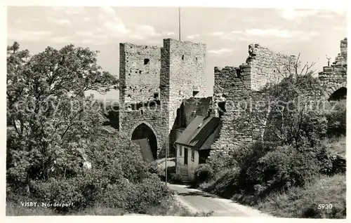 AK / Ansichtskarte Visby Norderport Ruine Visby