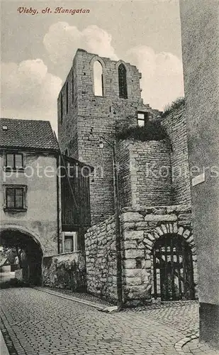 AK / Ansichtskarte Visby St Hansgatan Ruine Visby