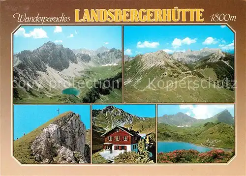 AK / Ansichtskarte Landsbergerhuette Lachenspitze Hochvogel Gappenfeld Sulzspitze Roteflueh Landsbergerhuette