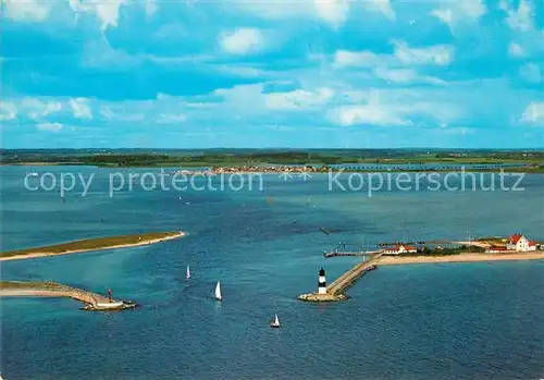 AK / Ansichtskarte Schleimuende Fliegeraufnahme Leuchtturm Schleimuende