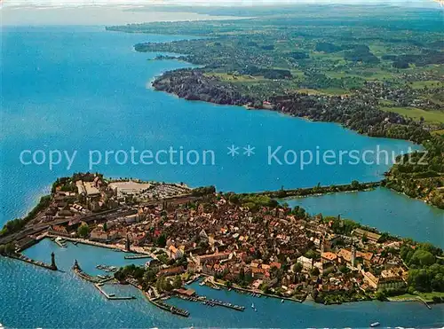 AK / Ansichtskarte Lindau_Bodensee Fliegeraufnahme Insel Lindau Bodensee