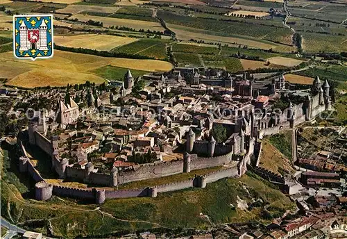 AK / Ansichtskarte Carcassonne Fliegeraufnahme Altstadt  Carcassonne