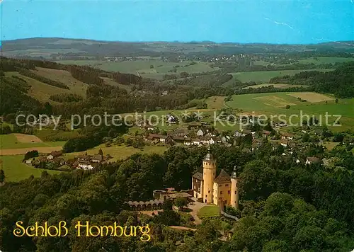 AK / Ansichtskarte Schloss_Homburg Fliegeraufnahme Schloss Homburg