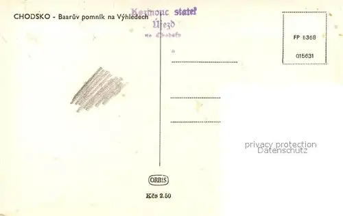 AK / Ansichtskarte Chodsko Denkmal Chodsko