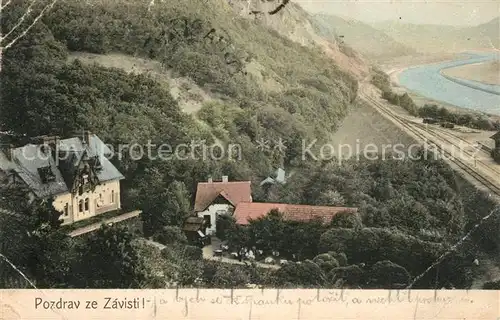 AK / Ansichtskarte Zaviste_Zavist Partie am Fluss Zaviste_Zavist