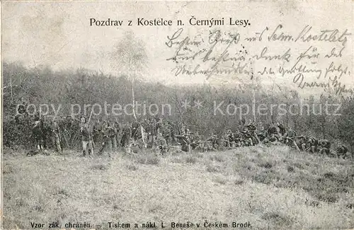 AK / Ansichtskarte Kostelec_nad_Labem Soldaten Krieg Kostelec_nad_Labem