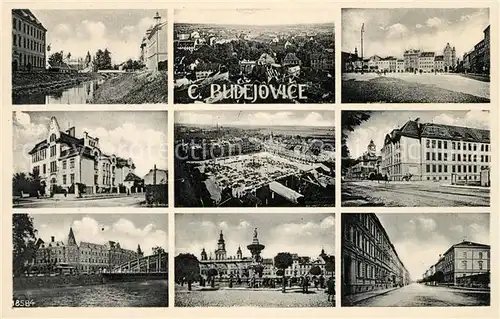 AK / Ansichtskarte Budejovice Rathaus Marktplatz Panorama Kirche Budejovice