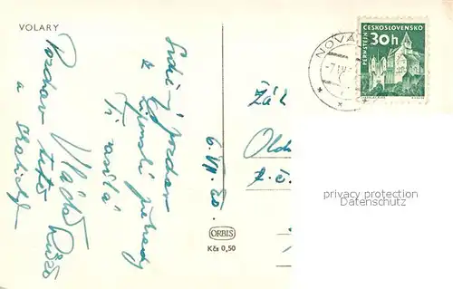 AK / Ansichtskarte Volary Stadtansicht Volary