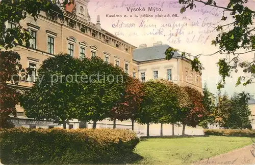 AK / Ansichtskarte Vysoke_Myto Kaserne Vysoke Myto