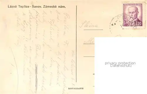 AK / Ansichtskarte Teplice Rathaus Brunnen Teplice