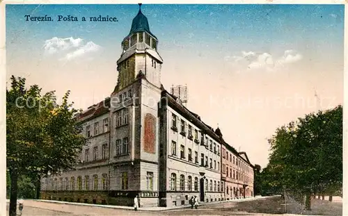 AK / Ansichtskarte Terezin Postamt Terezin