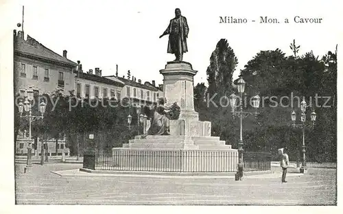 AK / Ansichtskarte Milano Monumento a Cavour Denkmal Milano