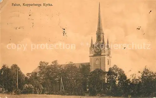 AK / Ansichtskarte Falun_Dalarnas_Lan Kopparbergs Kyrka Kirche Falun_Dalarnas_Lan