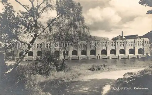 AK / Ansichtskarte Trollhaettan Kraftstationen Kraftwerke Trollhaettan