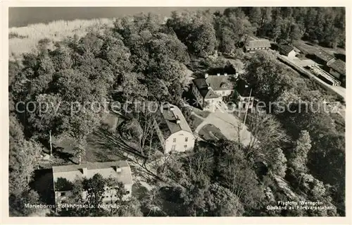 AK / Ansichtskarte Norrkoeping Marieborgs Folkhoegskola Flygfoto Fliegeraufnahme Norrkoeping
