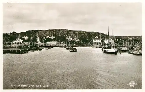 AK / Ansichtskarte Lyse_Goetaland Parti av Norra Grundsund Hafen 