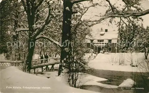 AK / Ansichtskarte Kafalla Fribaptisternas vilohem Winterlandschaft 