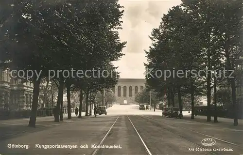 AK / Ansichtskarte Goeteborg Kungsportsavenyen och Konstmuseet Goeteborg