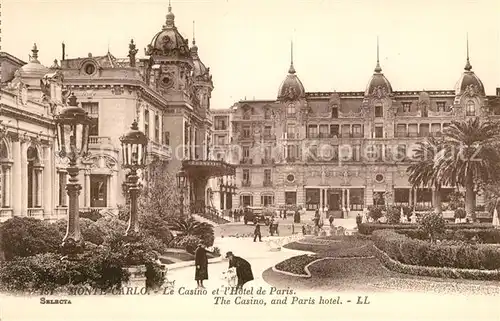 AK / Ansichtskarte Monte Carlo Casino Hotel de Paris Monte Carlo