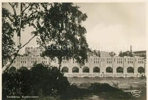 AK / Ansichtskarte Trollhaettan Kraftstationen Kraftwerk Trollhaettan