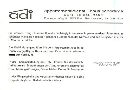 AK / Ansichtskarte Bad_Reichenhall Appartementhaus Panorama Bad_Reichenhall