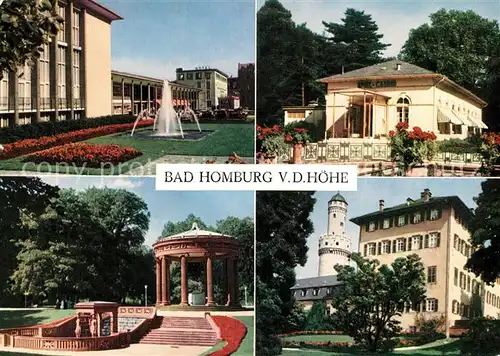 AK / Ansichtskarte Bad_Homburg Kurhaus Schloss Elisabethenbrunnen Bad_Homburg