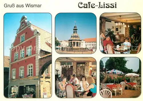 AK / Ansichtskarte Wismar_Mecklenburg Cafe Lissi Markt Wismar_Mecklenburg