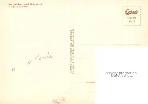 AK / Ansichtskarte Helgoland Fliegeraufnahme Helgoland