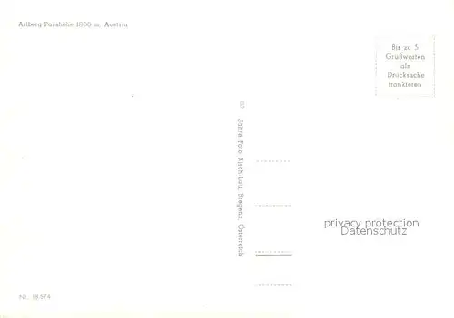 AK / Ansichtskarte Arlberg Passhoehe Arlberg