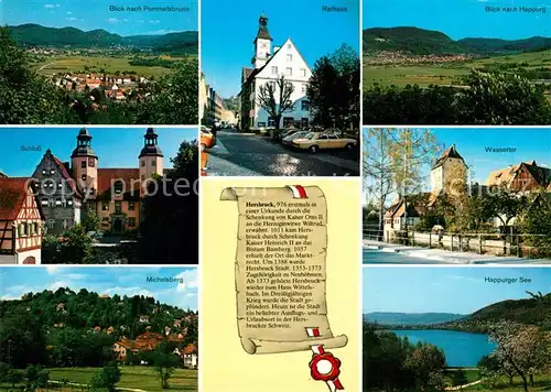 AK / Ansichtskarte Hersbruck Schloss Pommelsbrunn Rathaus Hersbruck