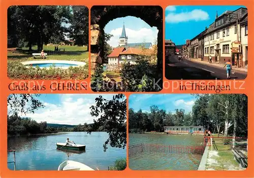 AK / Ansichtskarte Gehren_Thueringen Gasthaus Goldener Hirsch Gehren Thueringen