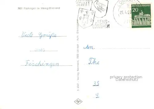 AK / Ansichtskarte Fischingen_Baden  Fischingen_Baden